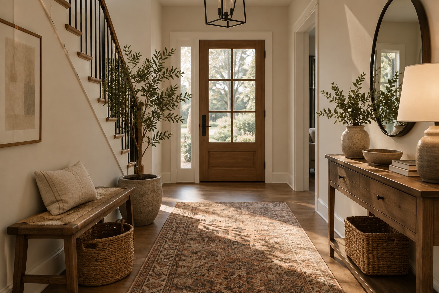 A warm home entryway